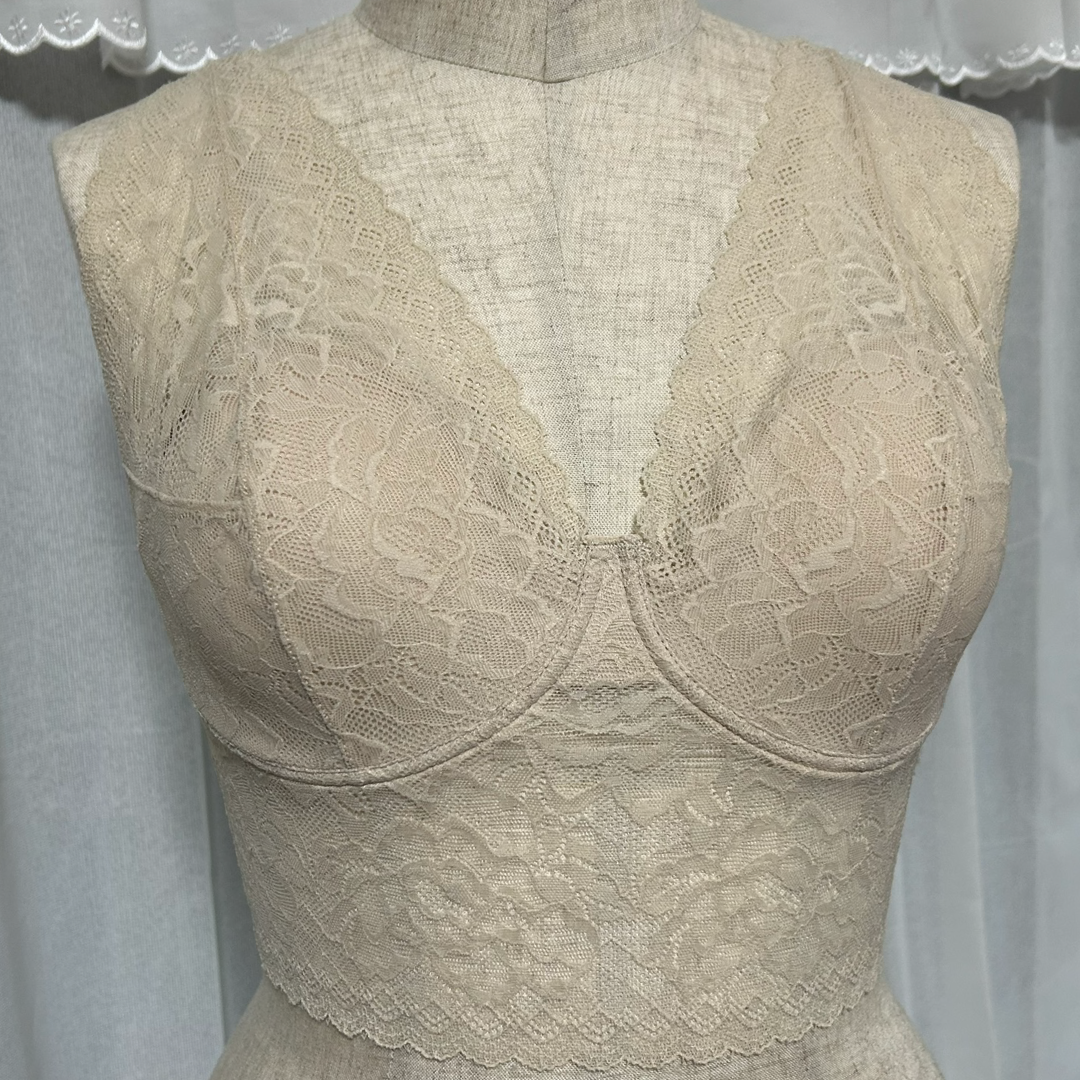 ノンワイヤーブラ・リラックスブラ・ストレッチブラ【白】正面